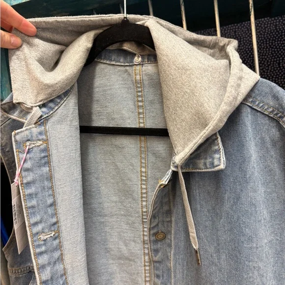 Denim Hooded Vest - Picture 5 of 5